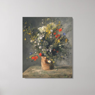 Impressão Em Tela Pintura De Pierre Auguste Renoir, Flores Em Um Vas
