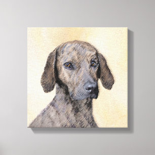 Impressão Em Tela Pintura de Plott - Arte de Cão Original Bonita