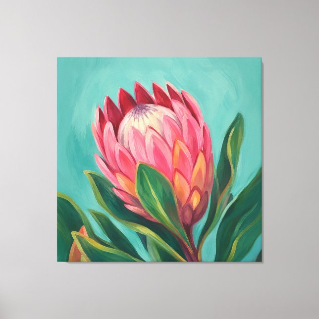 Impressão Em Tela pintura de protea (Frente)