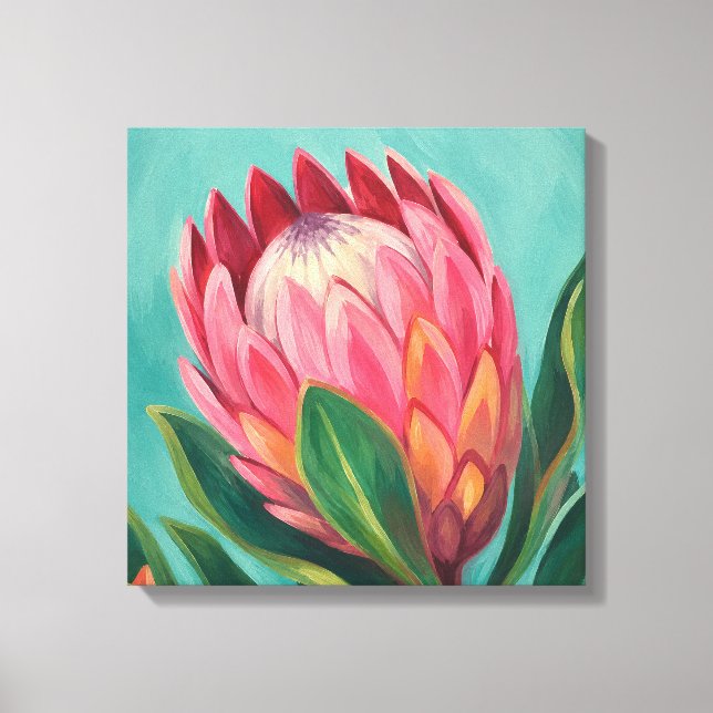 Impressão Em Tela pintura de protea (Frente)