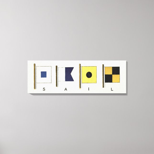 Impressão Em Tela Pintura de quatro sinalizadores com vela escrita p (Frente)