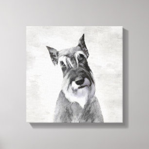 Impressão Em Tela Pintura de Schnauzer (Giant) - Arte Canina