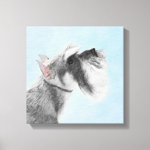 Impressão Em Tela Pintura de Schnauzer (Giant, Standard) - Arte Cani