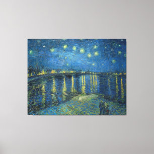 Impressão Em Tela Pintura de Van Gogh Starry Night Rhone