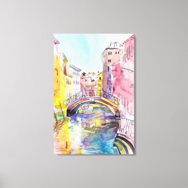Impressão Em Tela Pintura de Veneza (Frente)