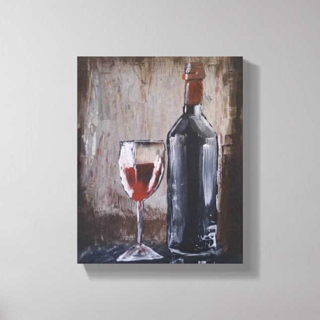 Impressão Em Tela pintura de vinho por Chet McDan Art (Frente)