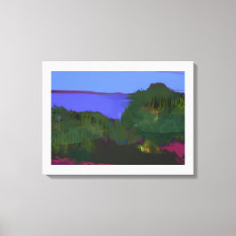 Impressão Em Tela Pintura de vista costeira