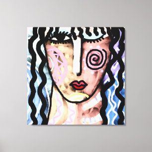 Impressão Em Tela Pintura digital Abstrato de Emoções Mistas