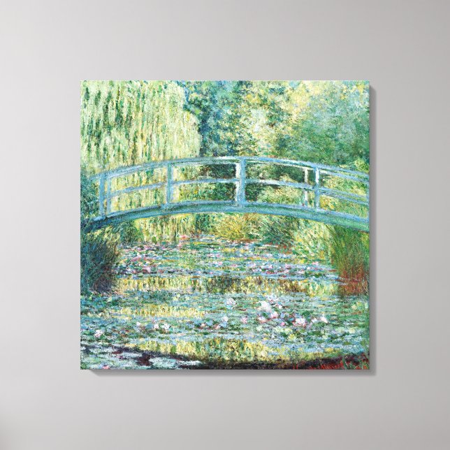 Impressão Em Tela Pintura do Jardim Monet da Ponte Japonesa (Frente)