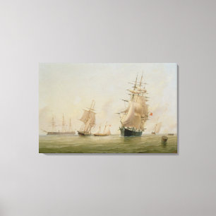 Impressão Em Tela Pintura do navio (óleo em canvas)