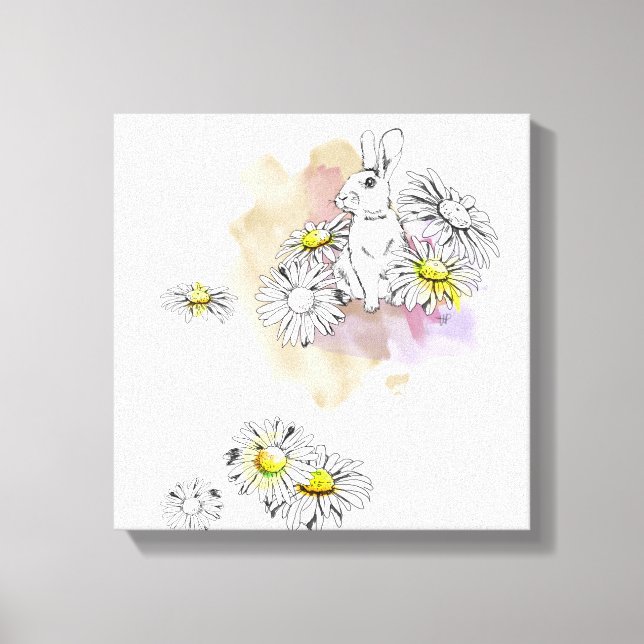 Impressão Em Tela Pintura do Rabbit (Frente)