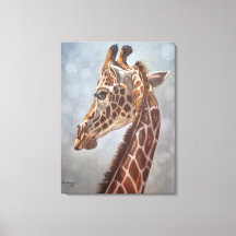 Pintura Elegante de Girafa em Grande Porte