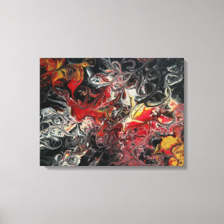 Impressão Em Tela Pintura em acrílico de explosão de fogo em uma Can