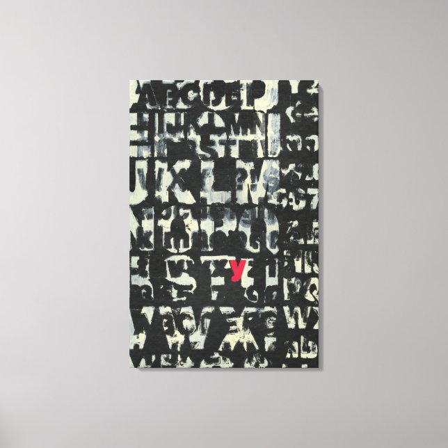 Impressão Em Tela Pintura em alfabeto por Norman Wyatt (Frente)