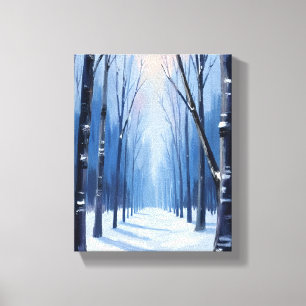Impressão Em Tela Pintura em Aquarela de Floresta de Pinheiros no In