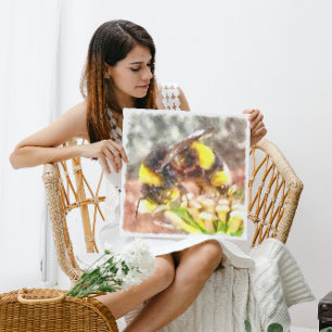 Impressão Em Tela Pintura em Aquarela Ocupada de Mel Ocupada