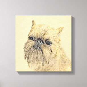 Impressão Em Tela Pintura em Bruxelas Griffon - Arte original de cãe
