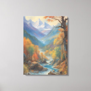 Impressão Em Tela pintura em cascata