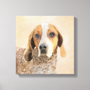 Impressão Em Tela Pintura em Coonhound Inglês Americano - Arte Canin