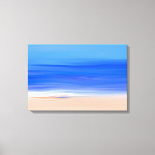 Impressão Em Tela Pintura em óleo de praia e oceano