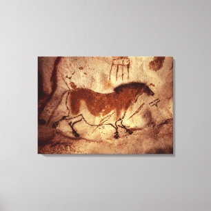 Impressão Em Tela Pintura em rocha de um cavalo, c.17000 a.C.