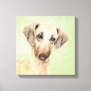Impressão Em Tela Pintura em Sloughis - Arte Cachorra Original
