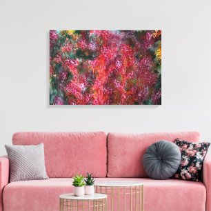 Impressão Em Tela Pintura Floral Abstrata Colorida em Tela