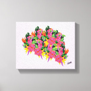 Impressão Em Tela Pintura: Flores selvagens