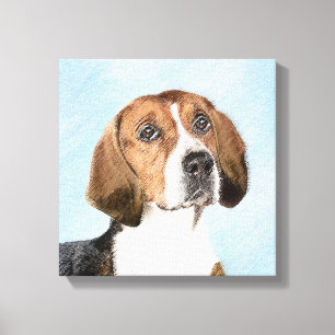 Impressão Em Tela Pintura Inglesa em Foxhound - Arte Cachorro Origin