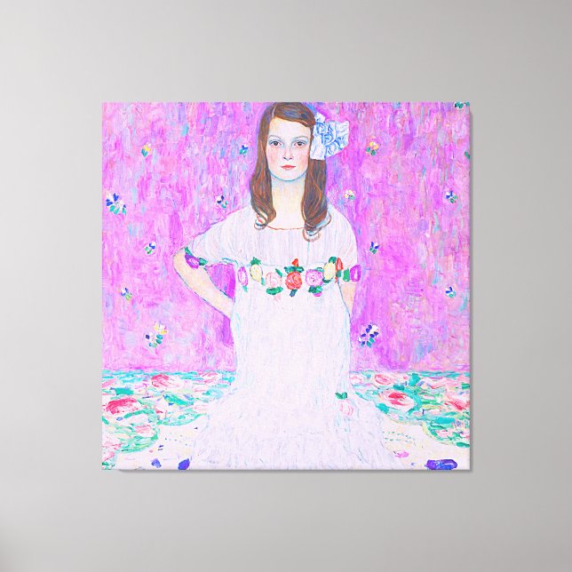 Impressão Em Tela Pintura Mäda Primavesi de Gustav Klimt (Frente)