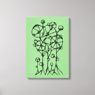Impressão Em Tela Pintura Mão - Abstrato Tree Group 1
