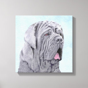 Impressão Em Tela Pintura Mastiff Neopolita - Arte Canina Original
