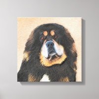 Pintura Mastiff Tibetana - Arte Canina Original