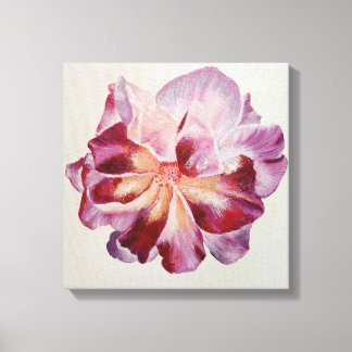 Impressão Em Tela Pintura mista de rosa púrpura