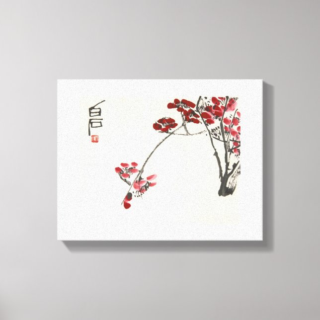 Impressão Em Tela Pintura na China Antiga - Qi Baishi - Winterdoce V (Frente)