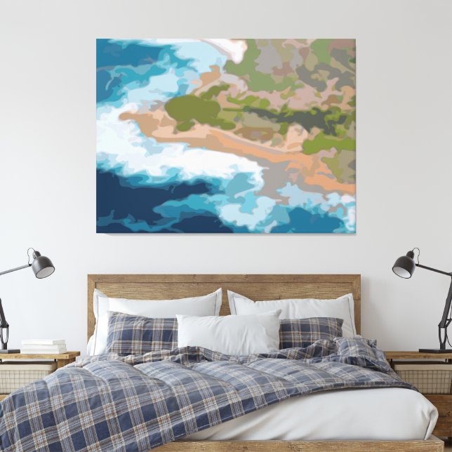 Impressão Em Tela Pintura na Costa da Califórnia (Insitu(Quarto))