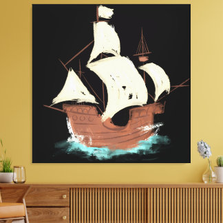 Impressão Em Tela pintura naval