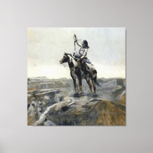 Impressão Em Tela Pintura Ocidental “Guerra” de Charles M Russell