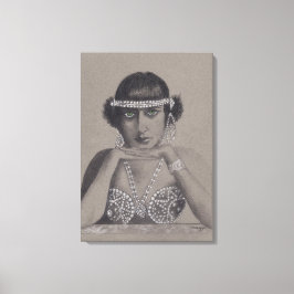 Impressão Em Tela Pintura Original de Silent Film Star