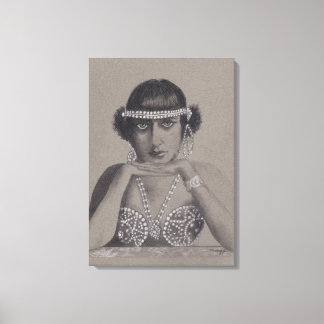 Impressão Em Tela Pintura Original de Silent Film Star