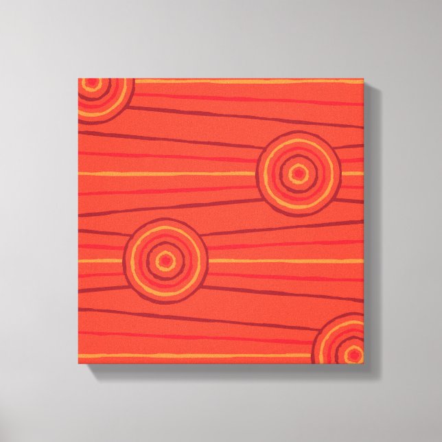 Impressão Em Tela Pintura original em linha e círculo (Frente)