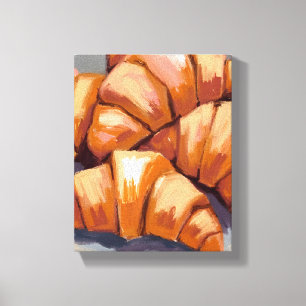 Impressão Em Tela Pintura Padaria Fresca Croissants
