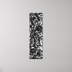 IMPRESSÃO EM TELA PINTURA PRETA E BRANCA - C. 1952-