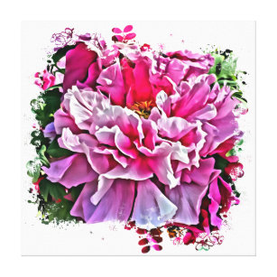Impressão Em Tela *~* Pintura Rosa-Rosa Pintada Pintura Artística AR