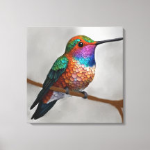 Pintura Vibrante do Beija-flor de Allen