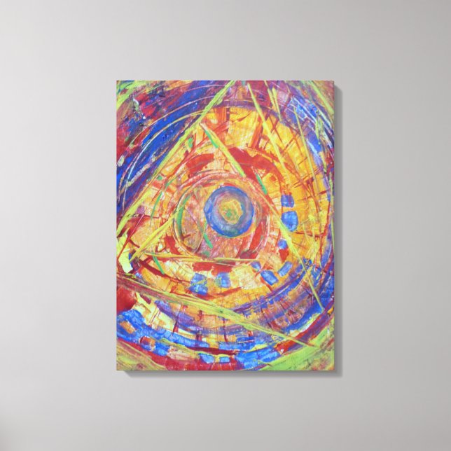Impressão Em Tela Pirâmide Abstrata (Frente)