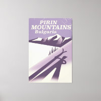Pirin Mountain Bulgaria ski poster