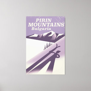Impressão Em Tela Pirin Mountain Bulgaria ski poster