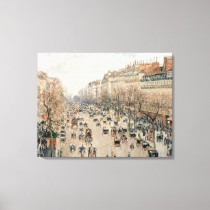 Impressão Em Tela Pissarro - Boulevard Montmartre, Tarde Sun
