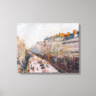 Impressão Em Tela Pissarro - Montmartre, Mardi Gras no Boulevard